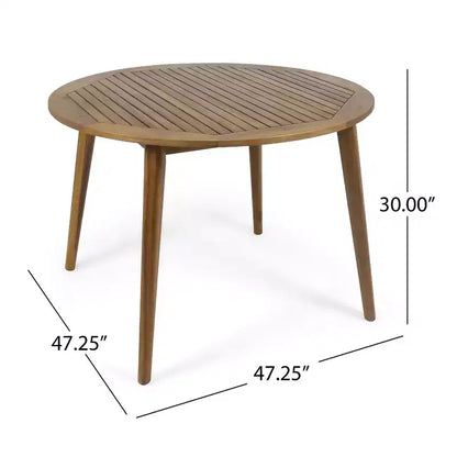 Set da pranzo Christopher Knight Home Biella da esterno in legno di acacia e vimini, 5 pezzi con cuscino