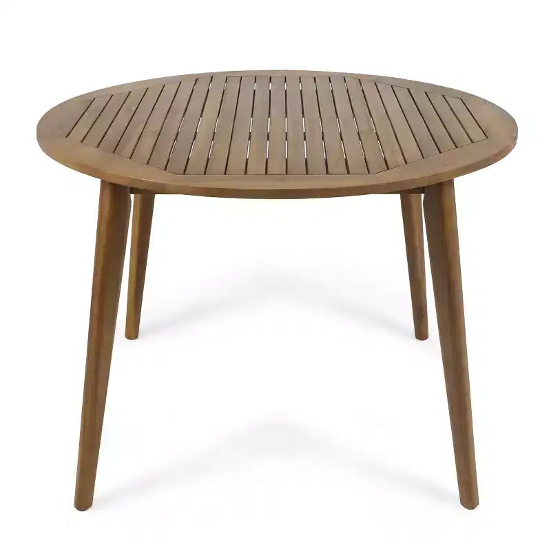 Set da pranzo Christopher Knight Home Biella da esterno in legno di acacia e vimini, 5 pezzi con cuscino