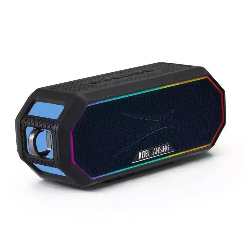 Altec Lansing HydraJolt 2.0 Magnetic Bluetooth Speaker - Waterproof, 12W, 16H Battery, LED Lights, USB-C, Voice Assistant
