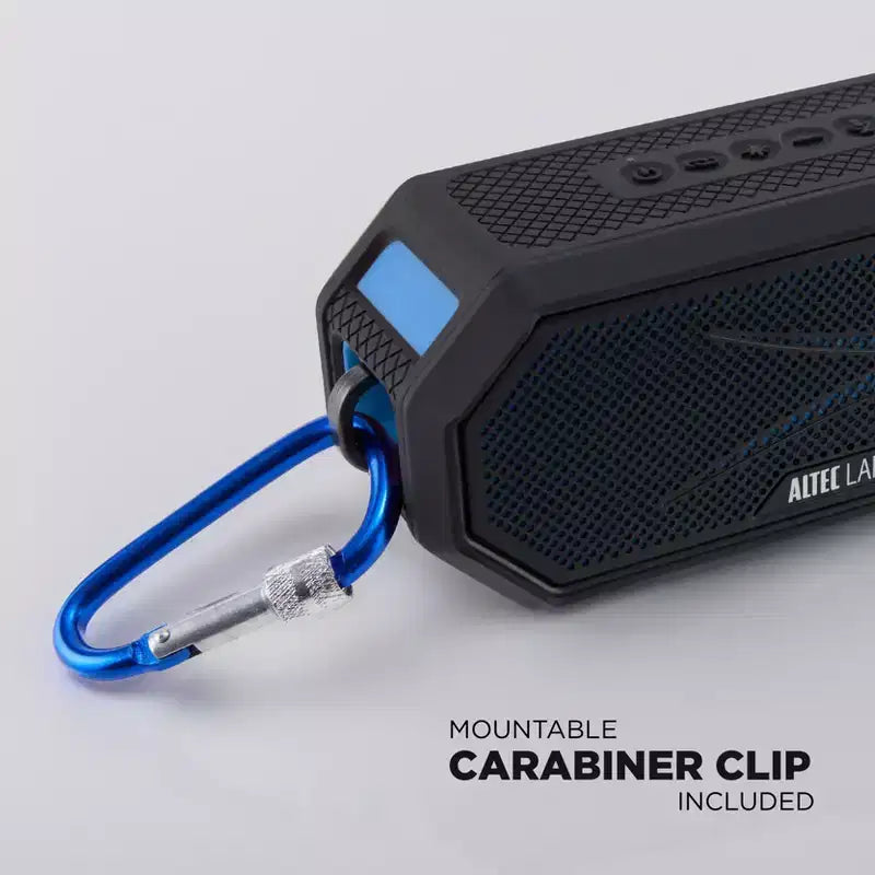 Altec Lansing HydraJolt 2.0 Magnetic Bluetooth Speaker - Waterproof, 12W, 16H Battery, LED Lights, USB-C, Voice Assistant