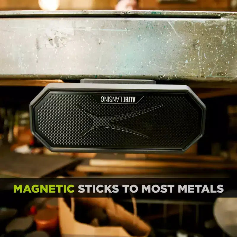 Altec Lansing HydraJolt 2.0 Magnetic Bluetooth Speaker - Waterproof, 12W, 16H Battery, LED Lights, USB-C, Voice Assistant