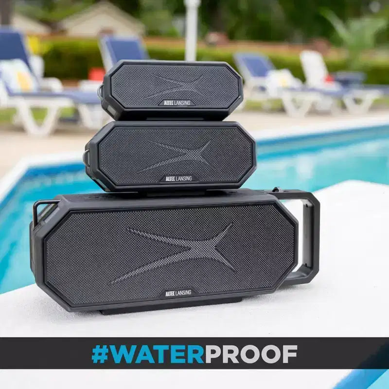 Altec Lansing HydraJolt 2.0 Magnetic Bluetooth Speaker - Waterproof, 12W, 16H Battery, LED Lights, USB-C, Voice Assistant