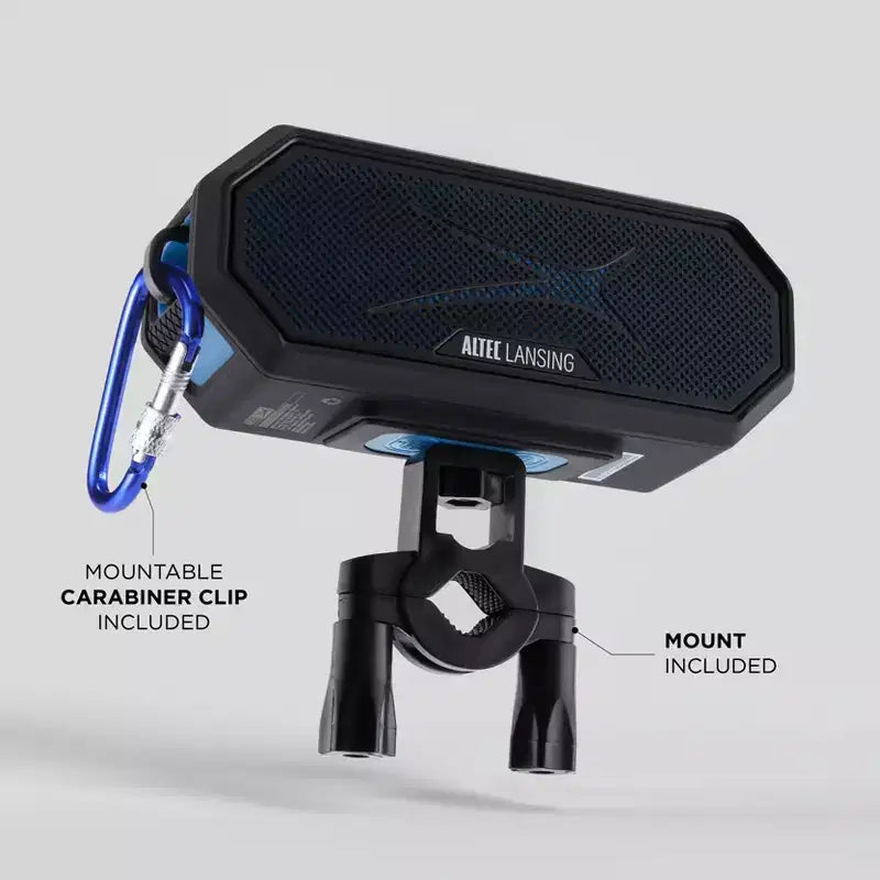 Altec Lansing HydraJolt 2.0 Magnetic Bluetooth Speaker - Waterproof, 12W, 16H Battery, LED Lights, USB-C, Voice Assistant