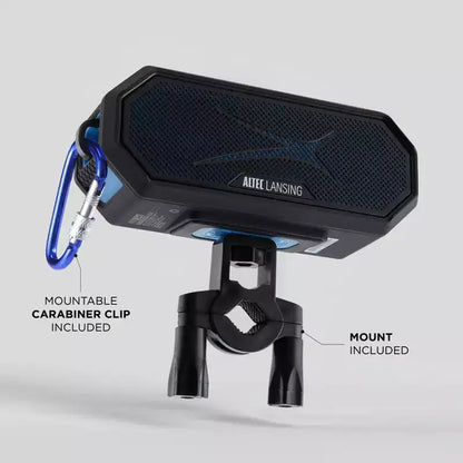 Altec Lansing HydraJolt 2.0 Magnetic Bluetooth Speaker - Waterproof, 12W, 16H Battery, LED Lights, USB-C, Voice Assistant