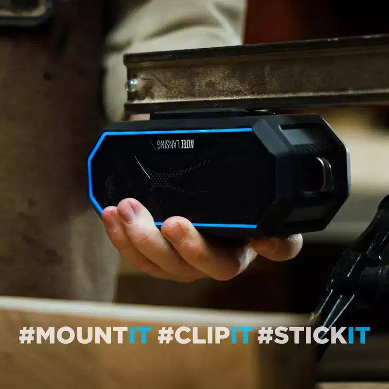 Altec Lansing HydraJolt 2.0 Magnetic Bluetooth Speaker - Waterproof, 12W, 16H Battery, LED Lights, USB-C, Voice Assistant