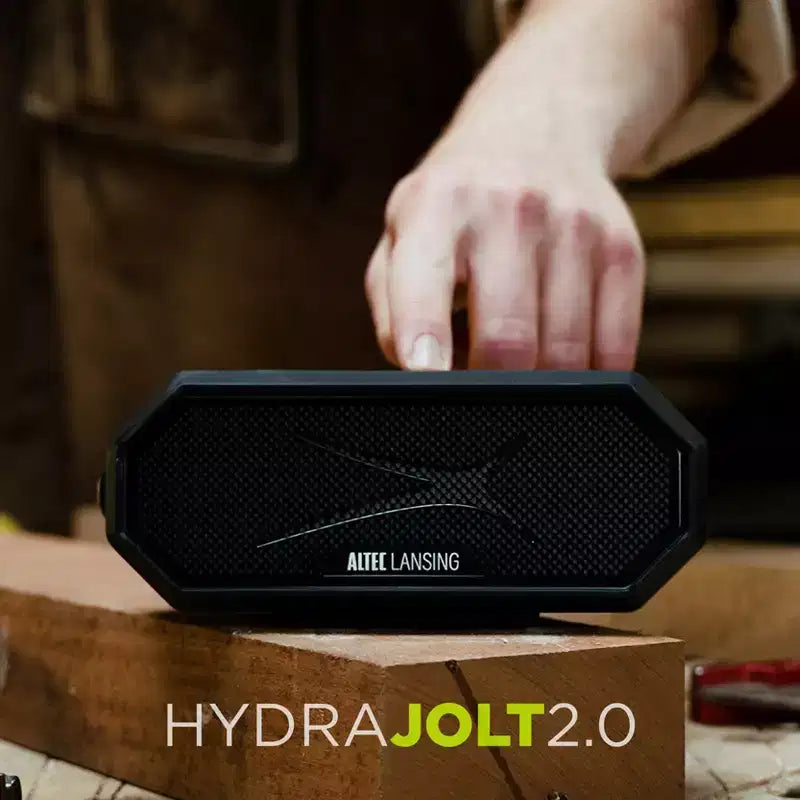 Altec Lansing HydraJolt 2.0 Magnetic Bluetooth Speaker - Waterproof, 12W, 16H Battery, LED Lights, USB-C, Voice Assistant