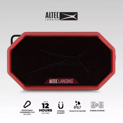Altec Lansing HydraMini 2.0 Portable Bluetooth Speaker - Waterproof, 8W, 12H Playtime, USB-C, Magnetic, Voice Assistant