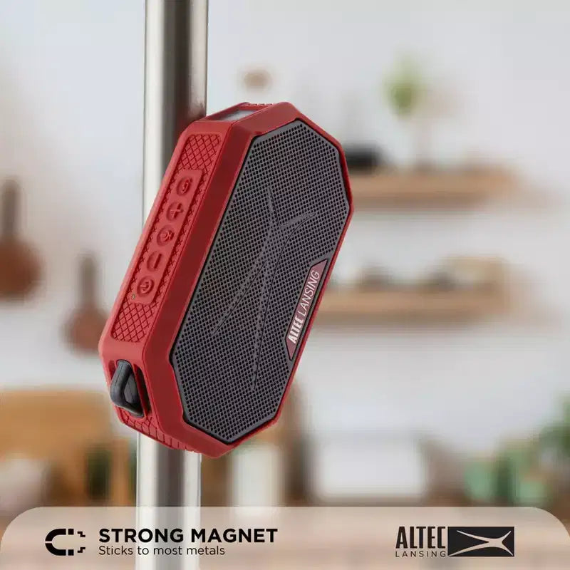 Altec Lansing HydraMini 2.0 Portable Bluetooth Speaker - Waterproof, 8W, 12H Playtime, USB-C, Magnetic, Voice Assistant