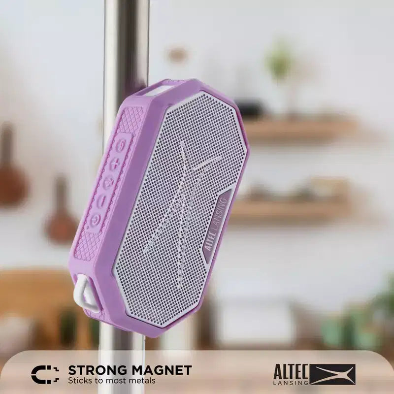 Altec Lansing HydraMini 2.0 Portable Bluetooth Speaker - Waterproof, 8W, 12H Playtime, USB-C, Magnetic, Voice Assistant