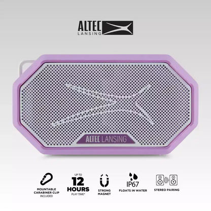 Altec Lansing HydraMini 2.0 Portable Bluetooth Speaker - Waterproof, 8W, 12H Playtime, USB-C, Magnetic, Voice Assistant