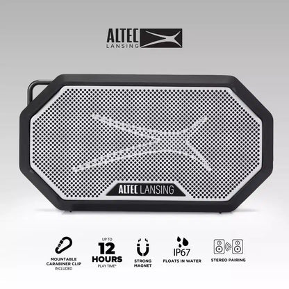 Altec Lansing HydraMini 2.0 Portable Bluetooth Speaker - Waterproof, 8W, 12H Playtime, USB-C, Magnetic, Voice Assistant