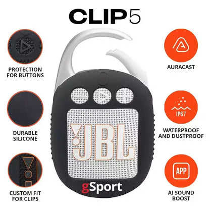 JBL Clip 5 Altoparlante Bluetooth Ultraportatile con Custodia in Silicone gSport