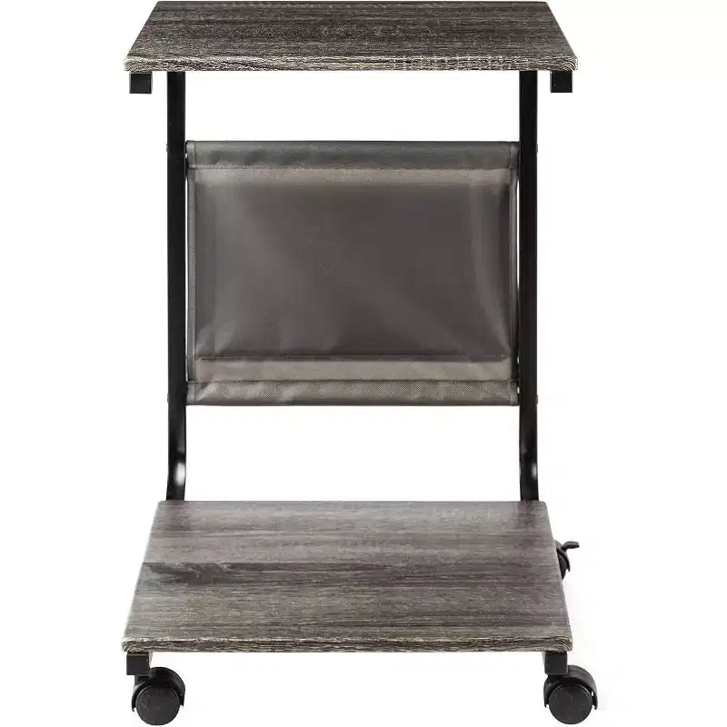 Tavolino laterale a C Sevilla Classics Rustic Ashwood con tasca portaoggetti laterale