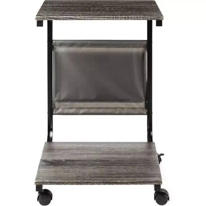 Tavolino laterale a C Sevilla Classics Rustic Ashwood con tasca portaoggetti laterale