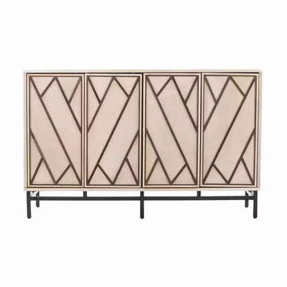 HomeRoots Champagne Deco Buffet Storage Cabinet