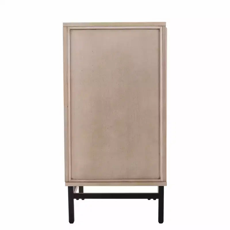 HomeRoots Champagne Deco Buffet Storage Cabinet