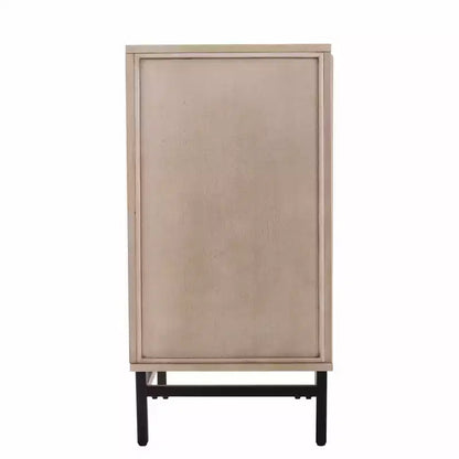 HomeRoots Champagne Deco Buffet Storage Cabinet