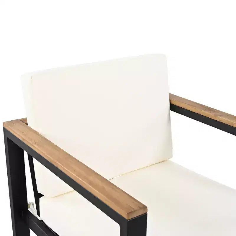 Whisen Set da Pranzo da Esterno 7 Pezzi, Tavolo e Sedie da Pranzo per Patio con Cuscini Rimovibili