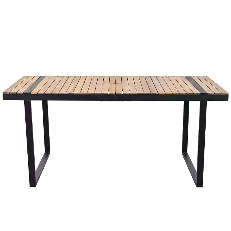 Whisen Set da Pranzo da Esterno 7 Pezzi, Tavolo e Sedie da Pranzo per Patio con Cuscini Rimovibili