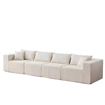 104-Inch Corduroy L-Shaped Sectional: Luxury 4-Piece Modular Sofa, Foam-Filled - Ideal for Living Room and Bedroom