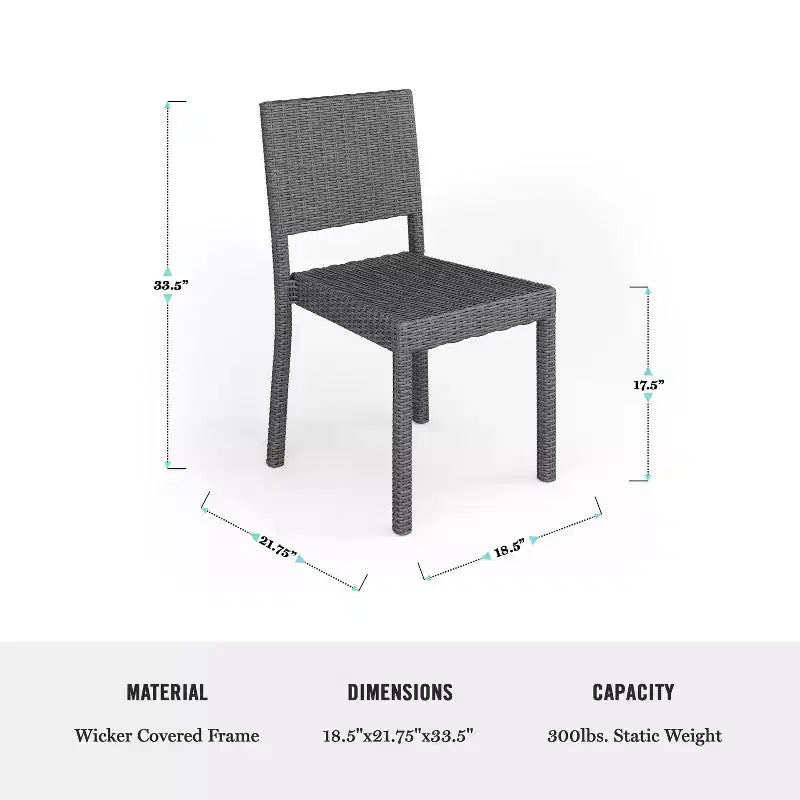Martha Stewart Bedford 9-Piece Indoor-Outdoor Dining Set with 8 Stackable Dining Chairs and 71 Patio Table with Engineered Wood Top in Rattan Wicker