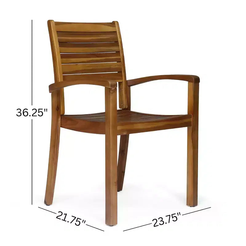 Christopher Knight Home Holloway Outdoor Slatted Acacia Wood 7 Piece Dining Set