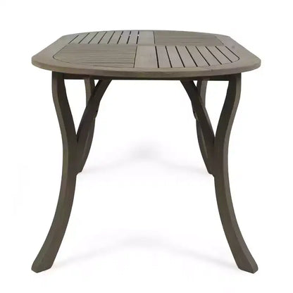 Christopher Knight Home Holloway Outdoor Slatted Acacia Wood 7 Piece Dining Set