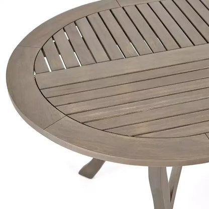 Christopher Knight Home Holloway Outdoor Slatted Acacia Wood 7 Piece Dining Set