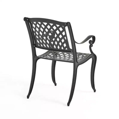 Christopher Knight Home Engelhardt Outdoor Cast Aluminum Hexagonal 7 Piece Dining Set, Antique Matte Black