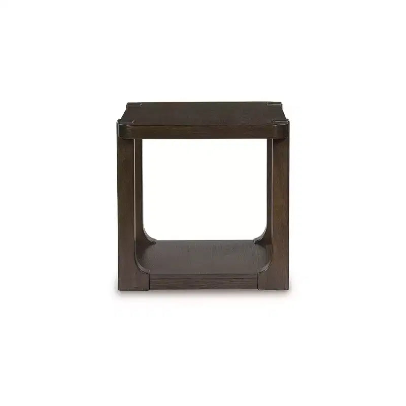 Signature Design by Ashley Breckington Rectangular End Table Table with Storage Shelf, Dark Brown
