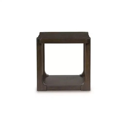 Signature Design by Ashley Breckington Rectangular End Table Table with Storage Shelf, Dark Brown