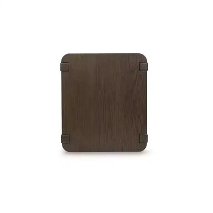 Signature Design by Ashley Breckington Rectangular End Table Table with Storage Shelf, Dark Brown