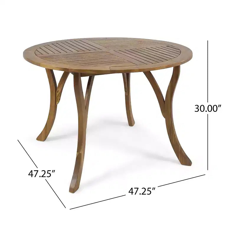 Christopher Knight Home Lockett Outdoor Mesh and Acacia Wood 5 Piece Dining Set