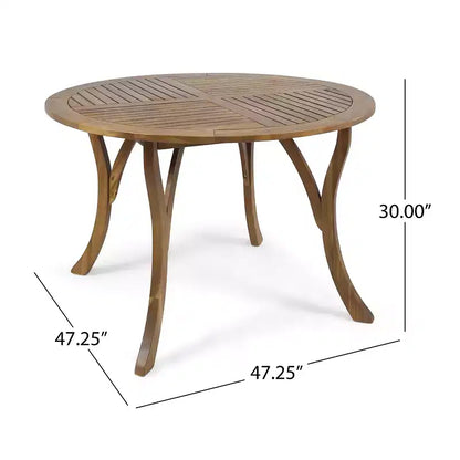 Christopher Knight Home Lockett Outdoor Mesh and Acacia Wood 5 Piece Dining Set