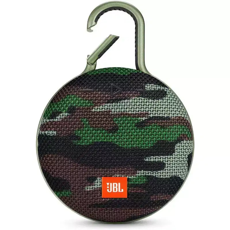 Refurbished: JBL CLIP 3 Waterproof Portable Bluetooth Speaker Squad Camo - Manufacturer Refurbished