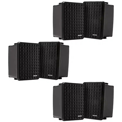 Kicker 46KB6B Black Indoor / Outdoor full-range, high-efficiency Speakers, Bundle - 6 Speakers
