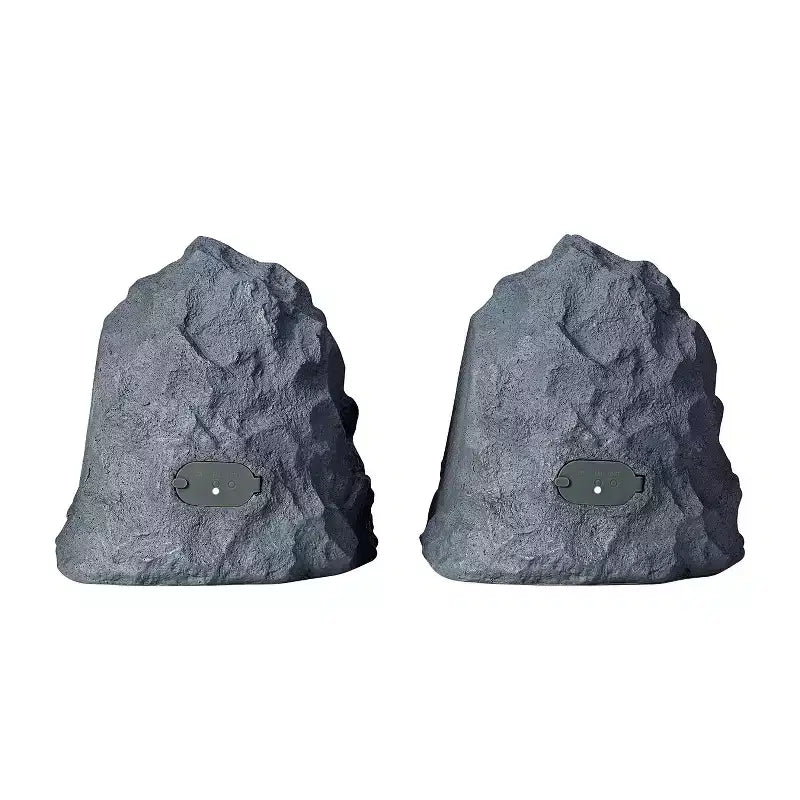 Gemini GHRK-400-PR Set di altoparlanti da esterno Bluetooth TWS a forma di roccia con picco di 40 Watt per sistema audio da patio impermeabile, 2 pezzi