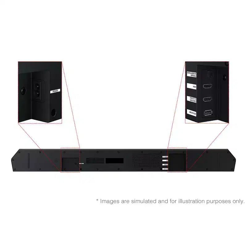 Samsung HW-Q600F 3.1.2 Channel Soundbar and Wireless Subwoofer