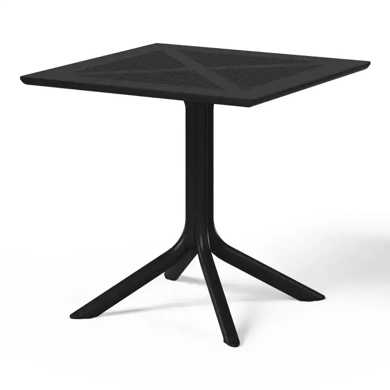 WestinTrends Playa 5-Piece Modern Square Patio Dining Table Set with Stackable Patio Dining Chairs