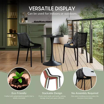WestinTrends Playa 5-Piece Modern Square Patio Dining Table Set with Stackable Patio Dining Chairs