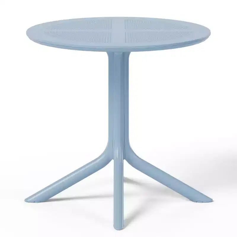 WestinTrends Playa 5-Piece Modern Round Patio Dining Table Set with Stackable Patio Dining Chairs