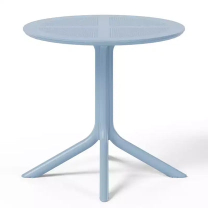 WestinTrends Playa 5-Piece Modern Round Patio Dining Table Set with Stackable Patio Dining Chairs