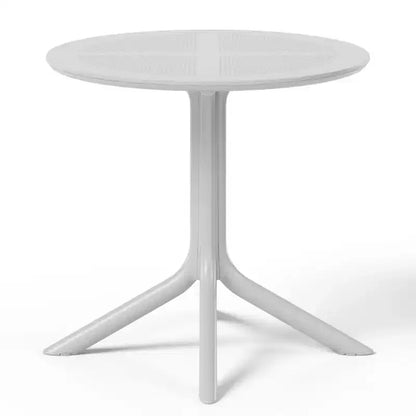 WestinTrends Playa 5-Piece Modern Round Patio Dining Table Set with Stackable Patio Dining Chairs