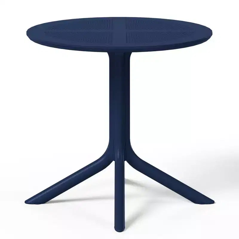 WestinTrends Playa 5-Piece Modern Round Patio Dining Table Set with Stackable Patio Dining Chairs
