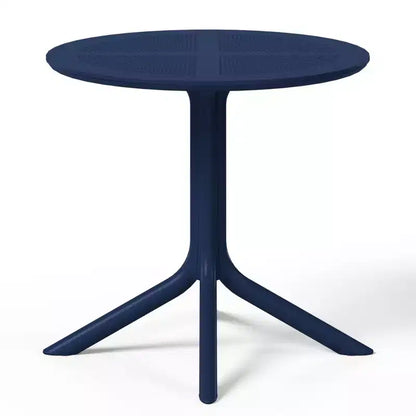 WestinTrends Playa 5-Piece Modern Round Patio Dining Table Set with Stackable Patio Dining Chairs