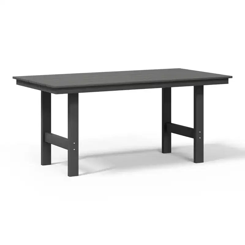 WestinTrends Ashore Set da pranzo da esterno rettangolare a 7 pezzi in HDPE con sedie laterali