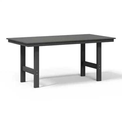 WestinTrends Ashore Set da pranzo da esterno rettangolare a 7 pezzi in HDPE con sedie laterali