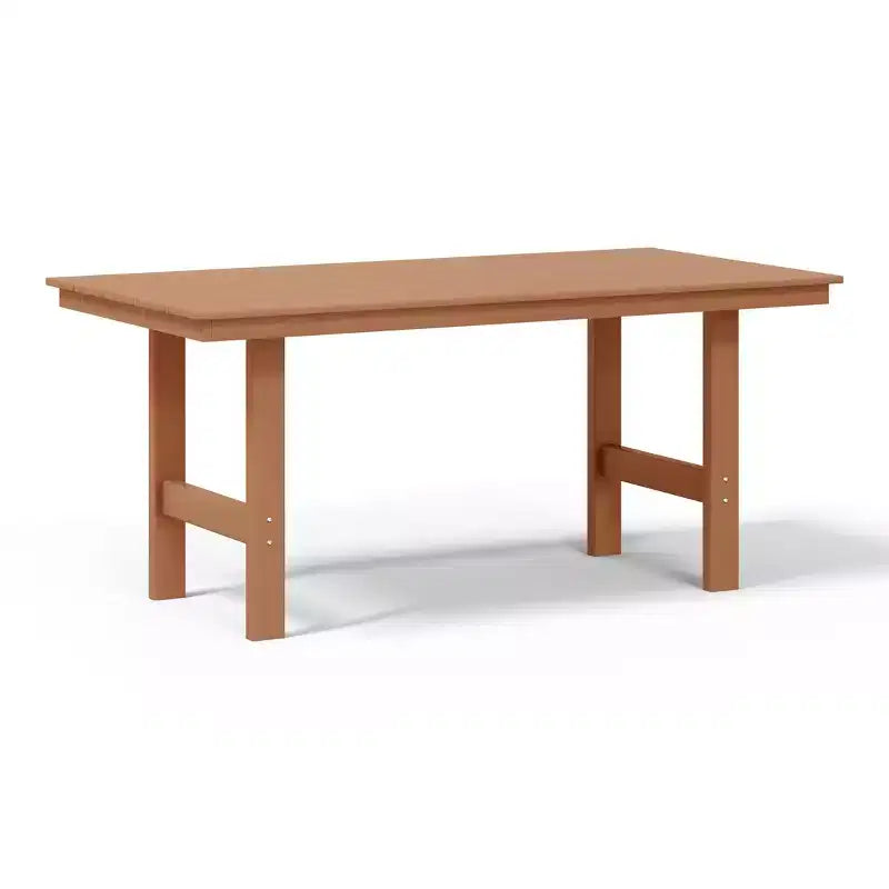 WestinTrends Ashore Set da pranzo da esterno rettangolare a 7 pezzi in HDPE con sedie laterali