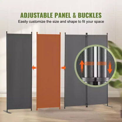 VEVOR Room Divider, 4 Panel Room Dividers and Folding Privacy Screens, Fabric Partition Room Dividers for Office, Bedroom, Dining Room, Light Gray