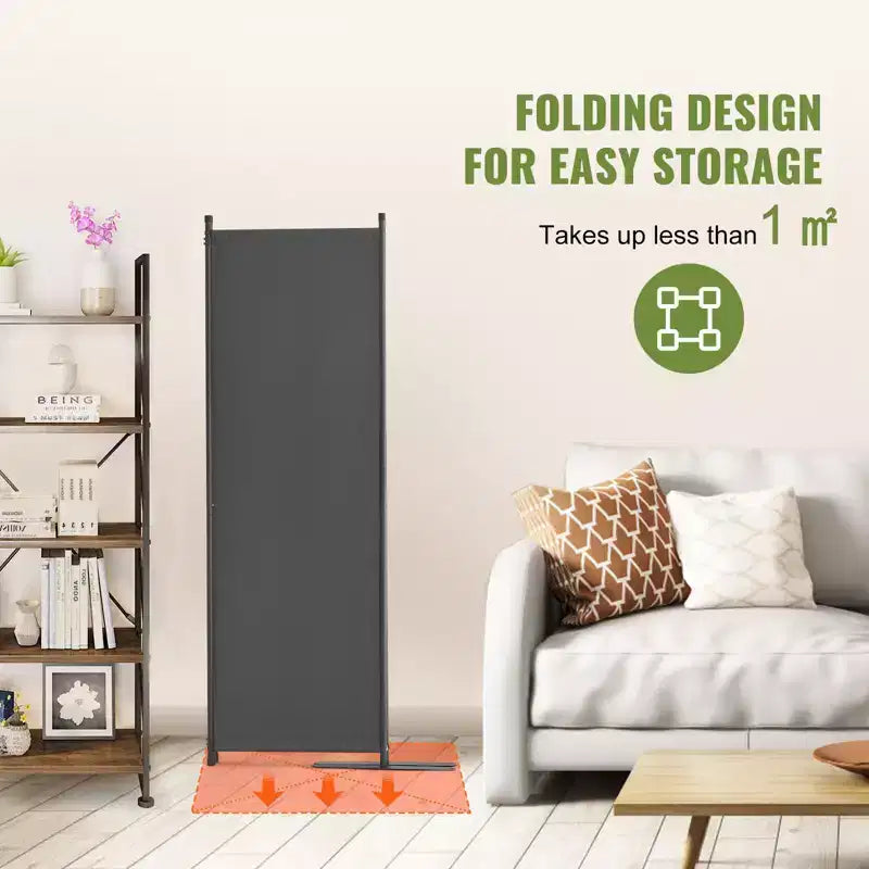 VEVOR Room Divider, 4 Panel Room Dividers and Folding Privacy Screens, Fabric Partition Room Dividers for Office, Bedroom, Dining Room, Light Gray